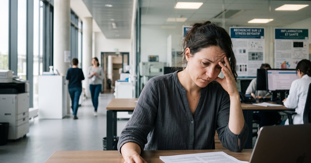 Stress oxydatif et inflammation dans le corps humain – processus cellulaire visible