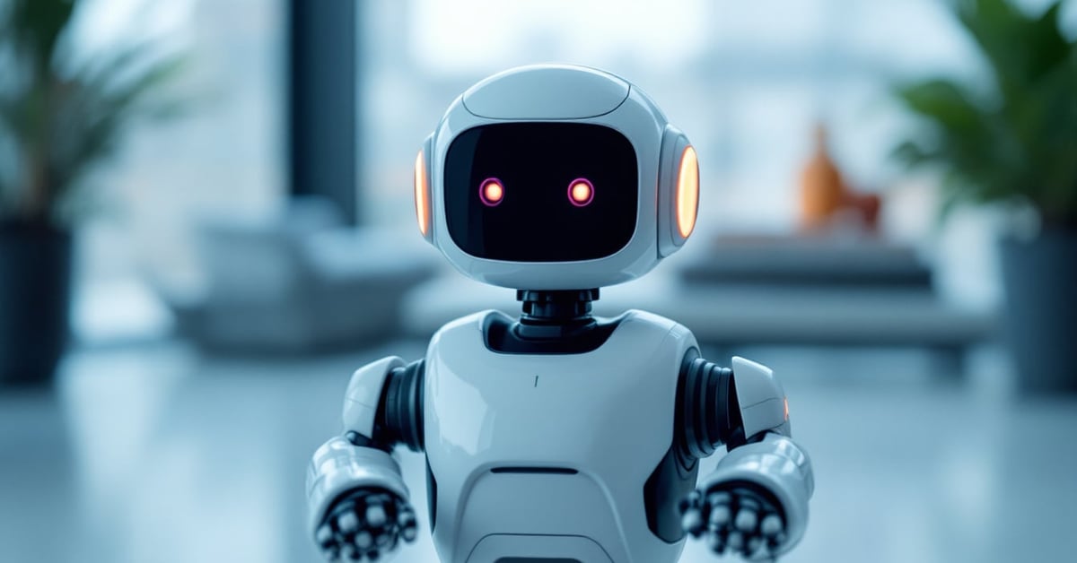 Meilleur jouet robot intelligent pour enfant posé sur une surface moderne
