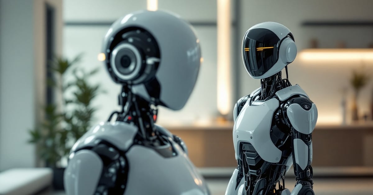 Robot humanoïde Tesla Optimus en action dans un environnement moderne