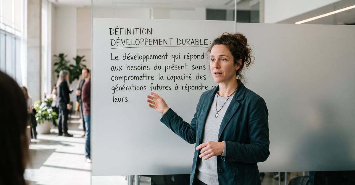 Définition développement durable : équilibre entre environnement, économie et société