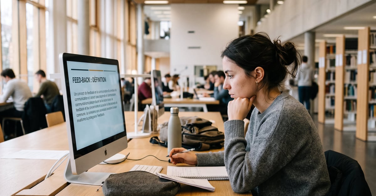 Feed-back définition : illustration du concept de retour d'information en contexte professionnel moderne